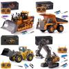 Mudsterz - Mudsterz Trucks, Mudsterz Excavator, 2.4GHz RC Construction Vehicle with Cool Lights and Real Sounds, Realistic Engineering Design, Metal Parts, Little Builders, Big Action (A1+B1+C1+D1) view 1