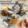 Mudsterz - Mudsterz Trucks, Mudsterz Excavator, 2.4GHz RC Construction Vehicle with Cool Lights and Real Sounds, Realistic Engineering Design, Metal Parts, Little Builders, Big Action (A1+B1+C1+D1) view 2