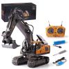 Mudsterz - Mudsterz Trucks, Mudsterz Excavator, 2.4GHz RC Construction Vehicle with Cool Lights and Real Sounds, Realistic Engineering Design, Metal Parts, Little Builders, Big Action (A1) view 1