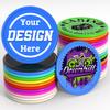 200-1000 Custom Plastic Poker Chips, Personalized Drink Token Chips, Double-Sided Color Print with Your Logo/Image/Text for Bar, Party, Events, Weddings, Schools, Promotions & Coupons (Blue) view 1