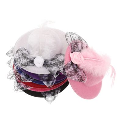 ABOOFAN 6pcs Hats for Animal Figures and Dolls DIY Craft Tiny Dome Caps Style Miniature Hair Accessories for Doll Costume Decoration and Replacement