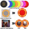 100 Custom Poker Chips, Personalized Plastic Drink Token Chips with Full-Color Double Sided Printing, Add Your Logo, Text or Image for Bar, Business Promotion, Casino Night, Board Games (Orange) view 2
