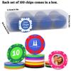 100 Custom Poker Chips, Personalized Plastic Drink Token Chips with Full-Color Double Sided Printing, Add Your Logo, Text or Image for Bar, Business Promotion, Casino Night, Board Games (Orange) view 3