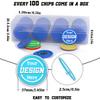 200-1000 Custom Plastic Poker Chips, Personalized Drink Token Chips, Double-Sided Color Print with Your Logo/Image/Text for Bar, Party, Events, Weddings, Schools, Promotions & Coupons (Light Blue) view 3