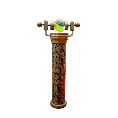 ALIXPRTCMP Antique Brass Kaleidoscope Marble Eyepiece Antique Look Handcrafted Kaleidoscope for Adult and Kids Twist Marble