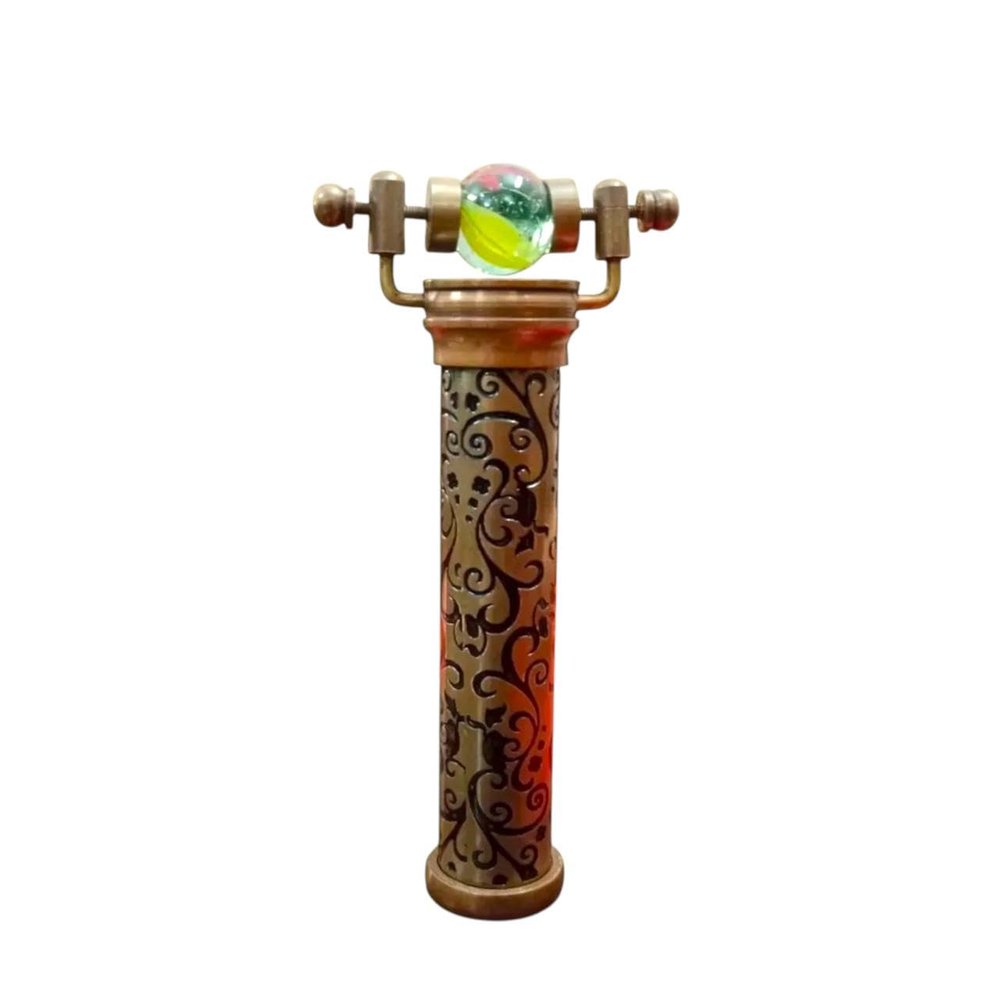 ALIXPRTCMP Antique Brass Kaleidoscope Marble Eyepiece Antique Look Handcrafted Kaleidoscope for Adult and Kids Twist Marble