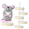 BESPORTBLE 6 Set Desktop Felt Doll Stand with Sturdy Metal Needle and Wooden Base Needle Felting Display Holder for Crochet Dolls and Handmade Animal Figures Craft Storage and Presentation view 1