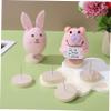 BESPORTBLE 6 Set Desktop Felt Doll Stand with Sturdy Metal Needle and Wooden Base Needle Felting Display Holder for Crochet Dolls and Handmade Animal Figures Craft Storage and Presentation view 2