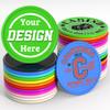 200-1000 Custom Plastic Poker Chips, Personalized Drink Token Chips, Double-Sided Color Print with Your Logo/Image/Text for Bar, Party, Events, Weddings, Schools, Promotions & Coupons (Green) view 1