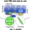 200-1000 Custom Plastic Poker Chips, Personalized Drink Token Chips, Double-Sided Color Print with Your Logo/Image/Text for Bar, Party, Events, Weddings, Schools, Promotions & Coupons (Green) view 3