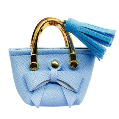 1/6 Mini Handbag Miniature Tote Bag Dollhouse Decoration Accessories Doll Dress Pu Leather for 12inch Dolls BJD Clothes, Light Blue