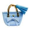 1/6 Mini Handbag Miniature Tote Bag Dollhouse Decoration Accessories Doll Dress Pu Leather for 12inch Dolls BJD Clothes, Light Blue view 1