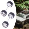1/64 Scale Wheels RC Tires with Wheel Rim Vehicle Wheels Modified Tire for Adult, Argent view 3