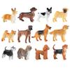 Abaodam 12Pcs Mini Dog Statue Resin Puppy Figurines Realistic Craftsmanship Lightweight Portable Decoration for Imaginative Play and Cake Toppers view 1