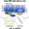 200-1000 Custom Plastic Poker Chips, Personalized Drink Token Chips, Double-Sided Color Print with Your Logo/Image/Text for Bar, Party, Events, Weddings, Schools, Promotions & Coupons (Beige) view 3