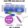 200-1000 Custom Plastic Poker Chips, Personalized Drink Token Chips, Double-Sided Color Print with Your Logo/Image/Text for Bar, Party, Events, Weddings, Schools, Promotions & Coupons (Purple) view 3