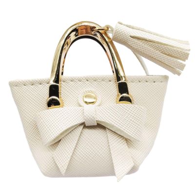 1/6 Mini Handbag Miniature Tote Bag Dollhouse Decoration Accessories Doll Dress Pu Leather for 12inch Dolls BJD Clothes, White