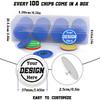 200-1000 Custom Plastic Poker Chips, Personalized Drink Token Chips, Double-Sided Color Print with Your Logo/Image/Text for Bar, Party, Events, Weddings, Schools, Promotions & Coupons (White) view 3