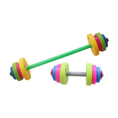 2 Kids Toy Dumbbells, Home Weight Lifting Training Equipment, Exercise Set for 4-7 Years Old Boys and Girls, 1 Long 1 Short