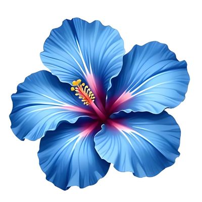 Blue Hibiscus Flower Car Stickers, 2-Pack Waterproof Vinyl Car Decals for Bumper, Trunk & Car Windows, Decorative Auto Stickers for SUVs, Trucks, Calcomanas para Auto c099