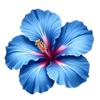 Blue Hibiscus Flower Car Stickers, 2-Pack Waterproof Vinyl Car Decals for Bumper, Trunk & Car Windows, Decorative Auto Stickers for SUVs, Trucks, Calcomanas para Auto c099 view 1
