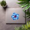 Blue Hibiscus Flower Car Stickers, 2-Pack Waterproof Vinyl Car Decals for Bumper, Trunk & Car Windows, Decorative Auto Stickers for SUVs, Trucks, Calcomanas para Auto c099 view 2