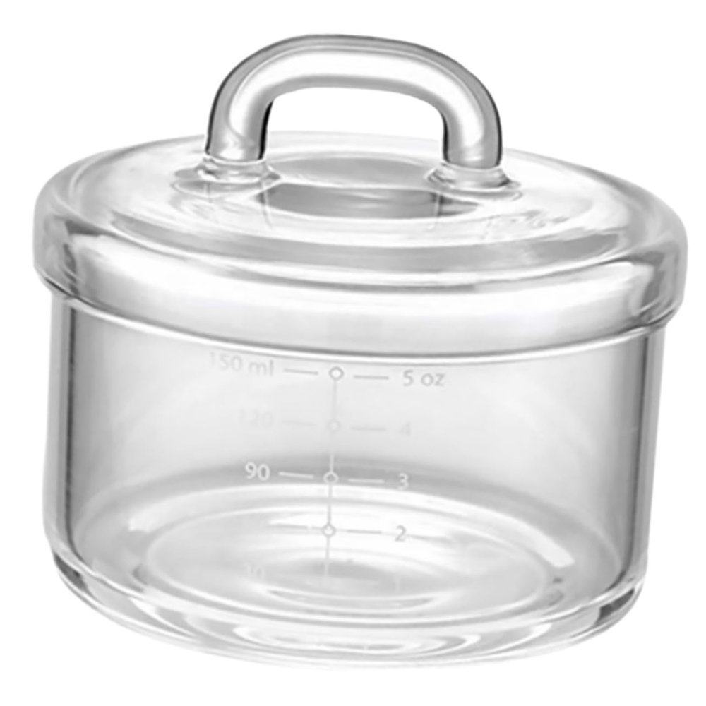TOYANDONA Heat Resistant Glass Serving Bowl with Lid Borosilicate Food Container for Storage Baking Desserts Soup and Stew Lightweight and Easy to Clean