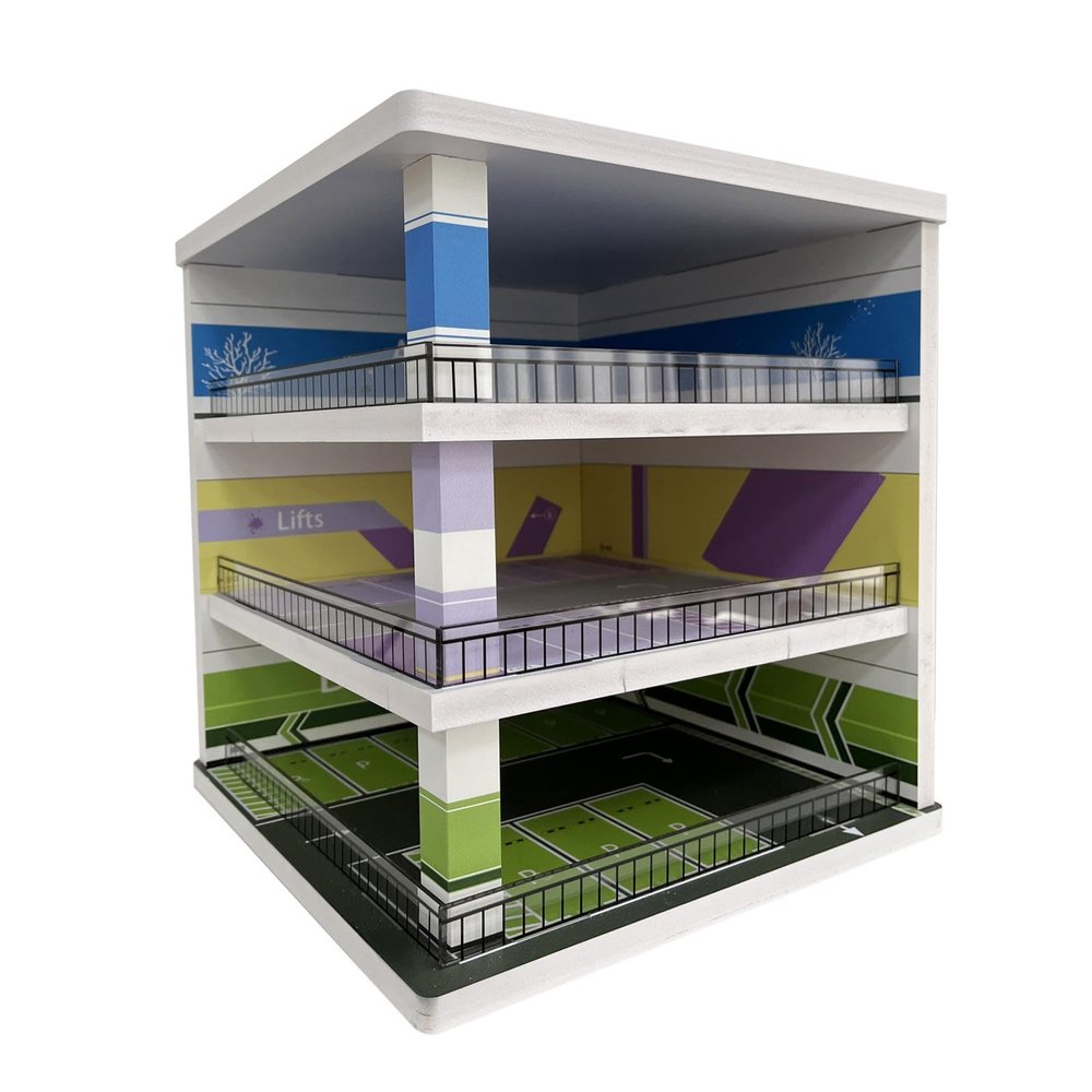 1:64 Scale Parking Lot (Without Dustproof Cover) Vehicle