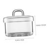 Abaodam Heat Resistant Glass Soup Bowl with Lid High Borosilicate Glass Food Storage Container for Steaming and Baking Clear Soup and Dessert Serving Dish view 2