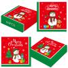 50 Pcs Merry Christmas Napkins - 13 Inch Disposable Christmas Napkins Paper, Snowman Xmas Cocktail Napkin Dinnerware Set for Xmas Party Decorations Tableware Supplies Table Decor Favors view 1