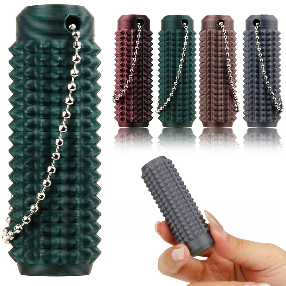 4 PCS Little Ouchies Pain Fidget Toy, Pocket Mini Pain Stim Fidget Toys for Office Workers to Stress Relief, 3D Printed Spiky Grippie Stim Keychain (Colorful 1)