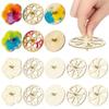 DECHOUS 20Pcs Wood Spinning Tops Unfinished Wooden Gyroscope Handmade Paintable Spin Tops Craft for Educational Kindergarten Party Favor view 1