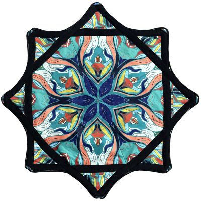 Flowstars Beginner Spinnings Cloth, Fun & Challenging, Easy to Rotate, Sided Print Fingertip Rotating Juggling Toy, Vibrant Patterns for Party Beginners (D)