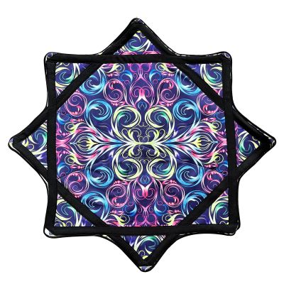 Flowstars Beginner Spinnings Cloth, Fun & Challenging, Easy to Rotate, Sided Print Fingertip Rotating Juggling Toy, Vibrant Patterns for Party Beginners (E)