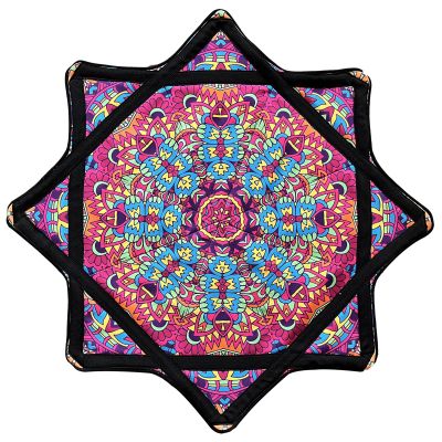 Flowstars Beginner Spinnings Cloth, Fun & Challenging, Easy to Rotate, Sided Print Fingertip Rotating Juggling Toy, Vibrant Patterns for Party Beginners (F)