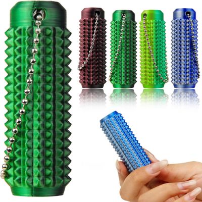 4 PCS Little Ouchies Pain Fidget Toy, Pocket Mini Pain Stim Fidget Toys for Office Workers to Stress Relief, 3D Printed Spiky Grippie Stim Keychain (Colorful 5)