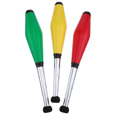 BRIGHTFUFU 3 Pcs Colorful Juggling Pins for Beginners Lightweight Training Clubs Hand Eye Coordination Fun Stage Performance Prop for Adults