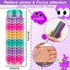 4 PCS Little Ouchies Pain Fidget Toy, Pocket Mini Pain Stim Fidget Toys for Office Workers to Stress Relief, 3D Printed Spiky Grippie Stim Keychain (Coloful,Mix Rainbow) view 2