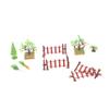 BESPORTBLE Realistic Miniature Farm Fence Plastic Farm Layout Decor Kit with Lifelike Picket Fences Trees and Vegetables DIY Ornament and Fairy Garden Craft view 1