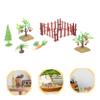 BESPORTBLE Realistic Miniature Farm Fence Plastic Farm Layout Decor Kit with Lifelike Picket Fences Trees and Vegetables DIY Ornament and Fairy Garden Craft view 2