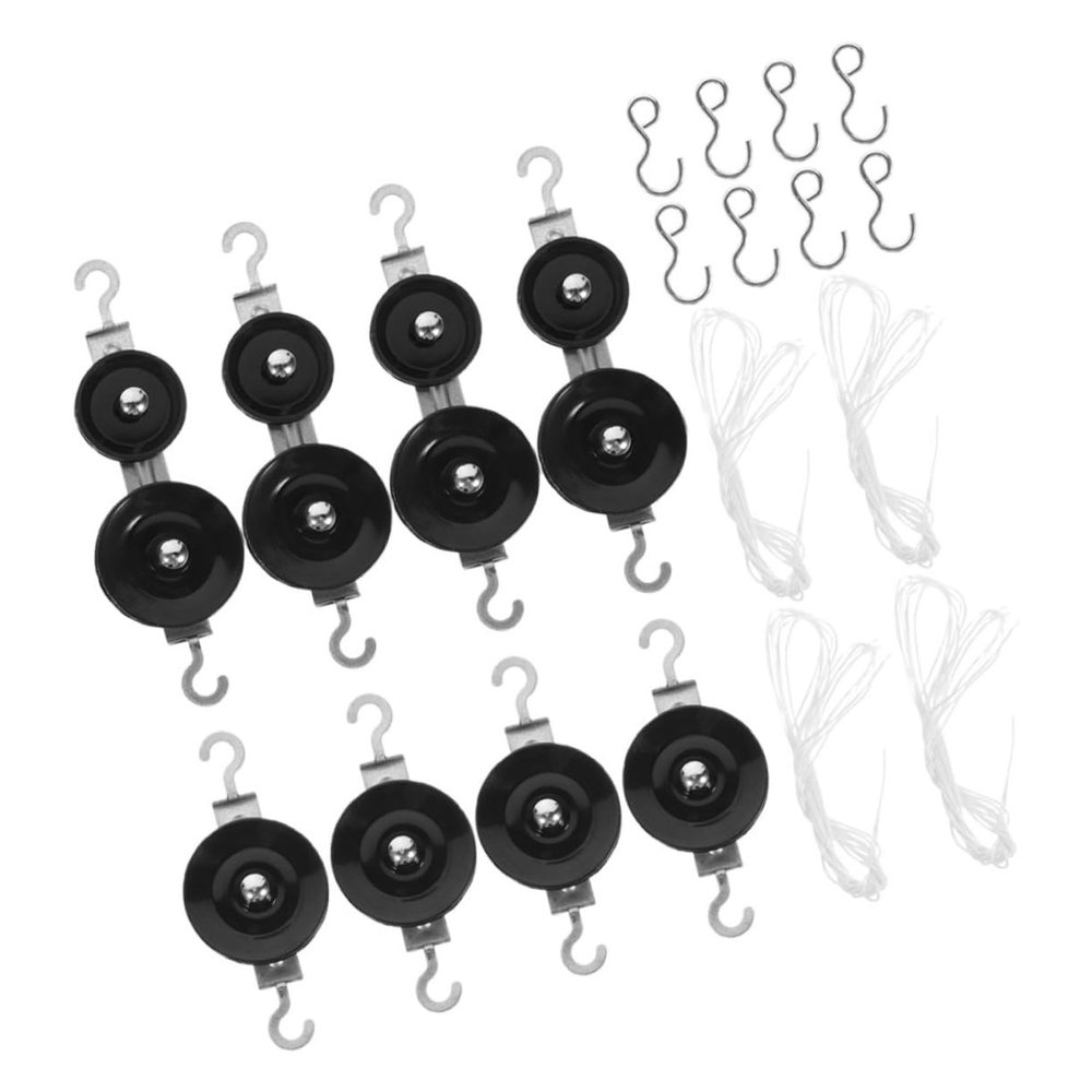 Abaodam 2 Sets Double Pulley Physics Experiment for Middle School Metal Fixed Movable Pulleys with Single Double Configurations Teaching Tools for Mechanics and Practical Lab Use