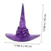 ABOOFAN Decorative Halloween Witch Hat Purple Festival Cosplay Party Accessory for Women Comfortable Supple Cloth Material Selfie Prop and Gift view 2