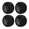 4pcs 1/10 RC Tires Set Rubber Strong Buffering High Wear Resistance Durable Wheels Set for 1/10 Flat Sports Car (Black) view 4