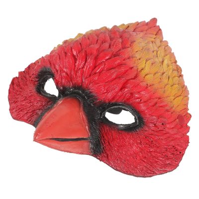 Beaupretty Lifelike Red Bird Head Mask for Carnival Party Lightweight Animal Face Mask with Detailed Chick Design Portable Halloween Costume Prop for Masquerade and