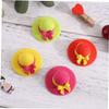 Abaodam 15Pcs Cartoon Straw Hat Erasers for School Students Portable Adorable Novelty Erasers with Fine Workmanship Safe and Easy to Use Stationery Gift view 3