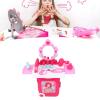 Kids Makeup Kit Multifunctional Adjustable Pull Rod Large Capacity Pretend Cosmetic Set for Baby Girl view 2