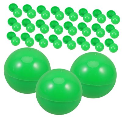 FRCOLOR 50pcs Green Plastic Lottery Balls Openable Raffle Game Balls for Party Supplies and Drawing Activities