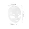 Beaupretty Realistic White Full Face Mask Plastic Masquerade Cosplay Prop for Halloween Costume Parties and Roleplaying Events view 2