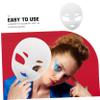 Beaupretty Realistic White Full Face Mask Plastic Masquerade Cosplay Prop for Halloween Costume Parties and Roleplaying Events view 3