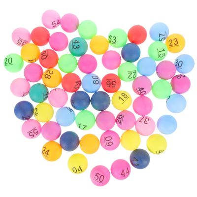 BESPORTBLE 60PCS Lottery Balls Plastic Seamless Raffle Game Balls for Parties Fundraisers Classroom Use Lightweight Design